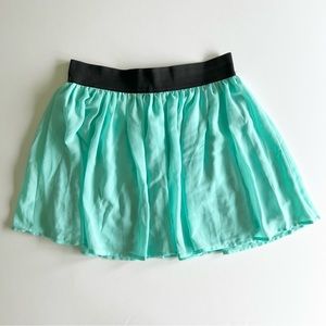 Forever 21 Teal Blue Mini Skirt, Medium